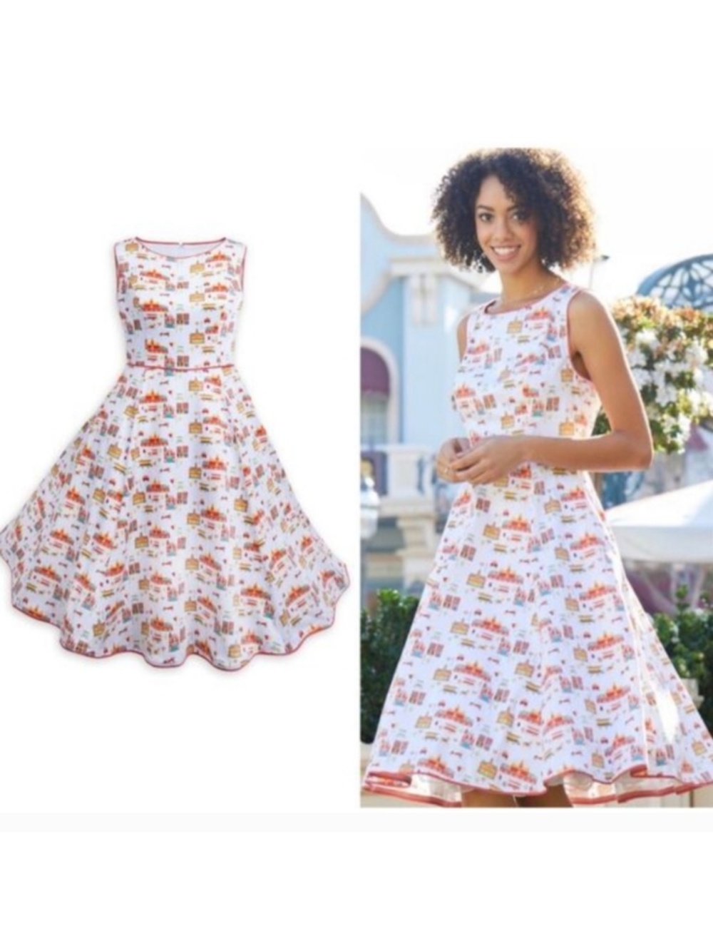 The Dress Shop Her Universe Disney Parks Main Street USA Print Dress.